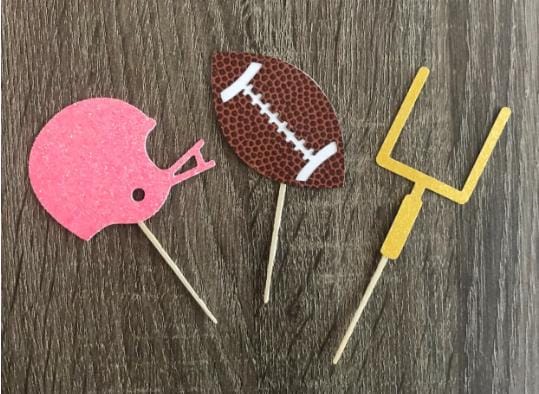 Football Cupcake Toppers