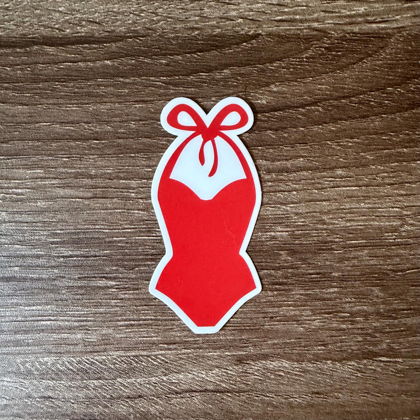 Red Bathing Suit Sticker| Coastal Beach Decal| Journal Sticker| Summer Decals| Planner Decals| Beach Babe Sticker| Clothing Stickers