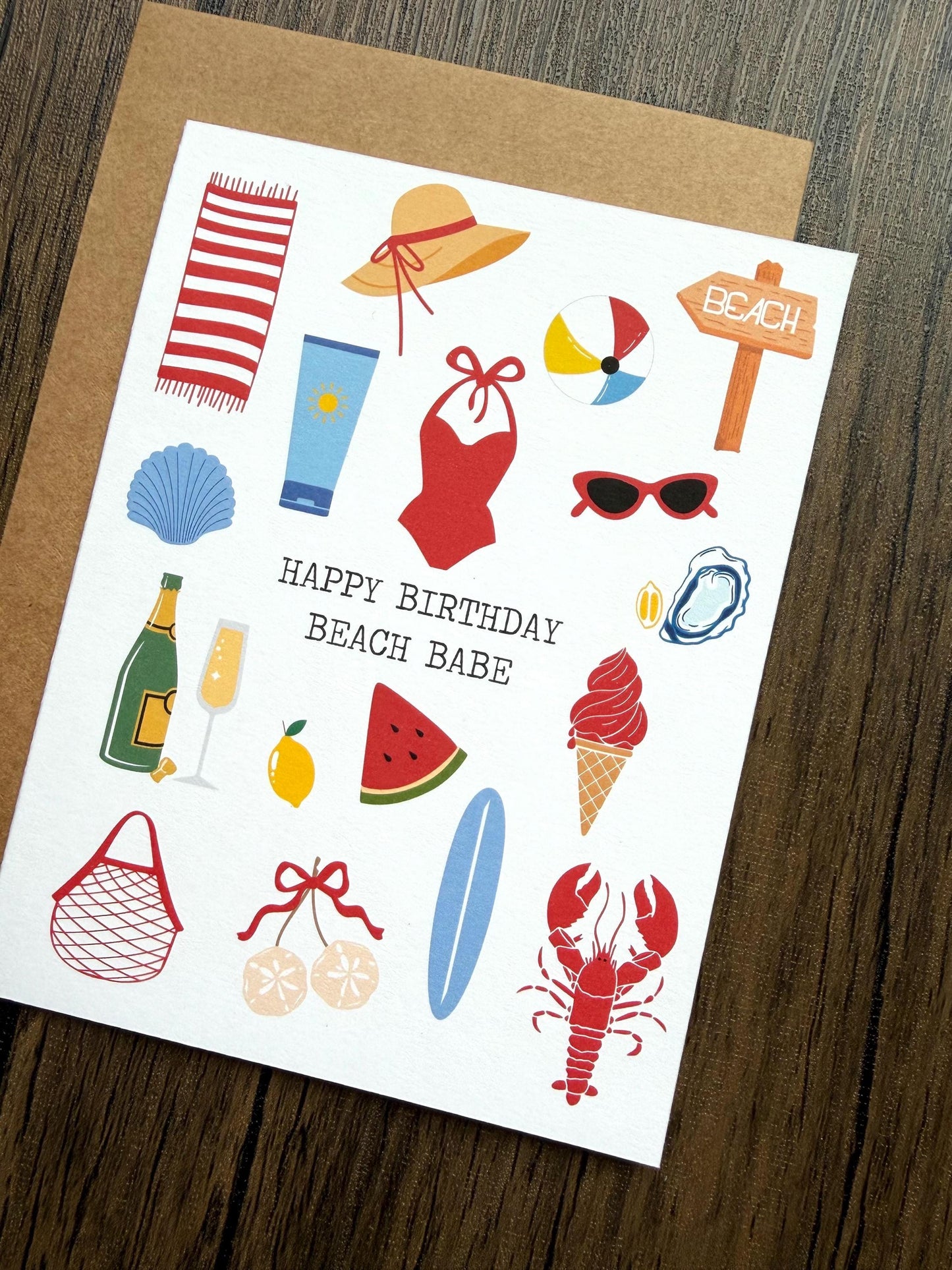 Happy Birthday Beach Card