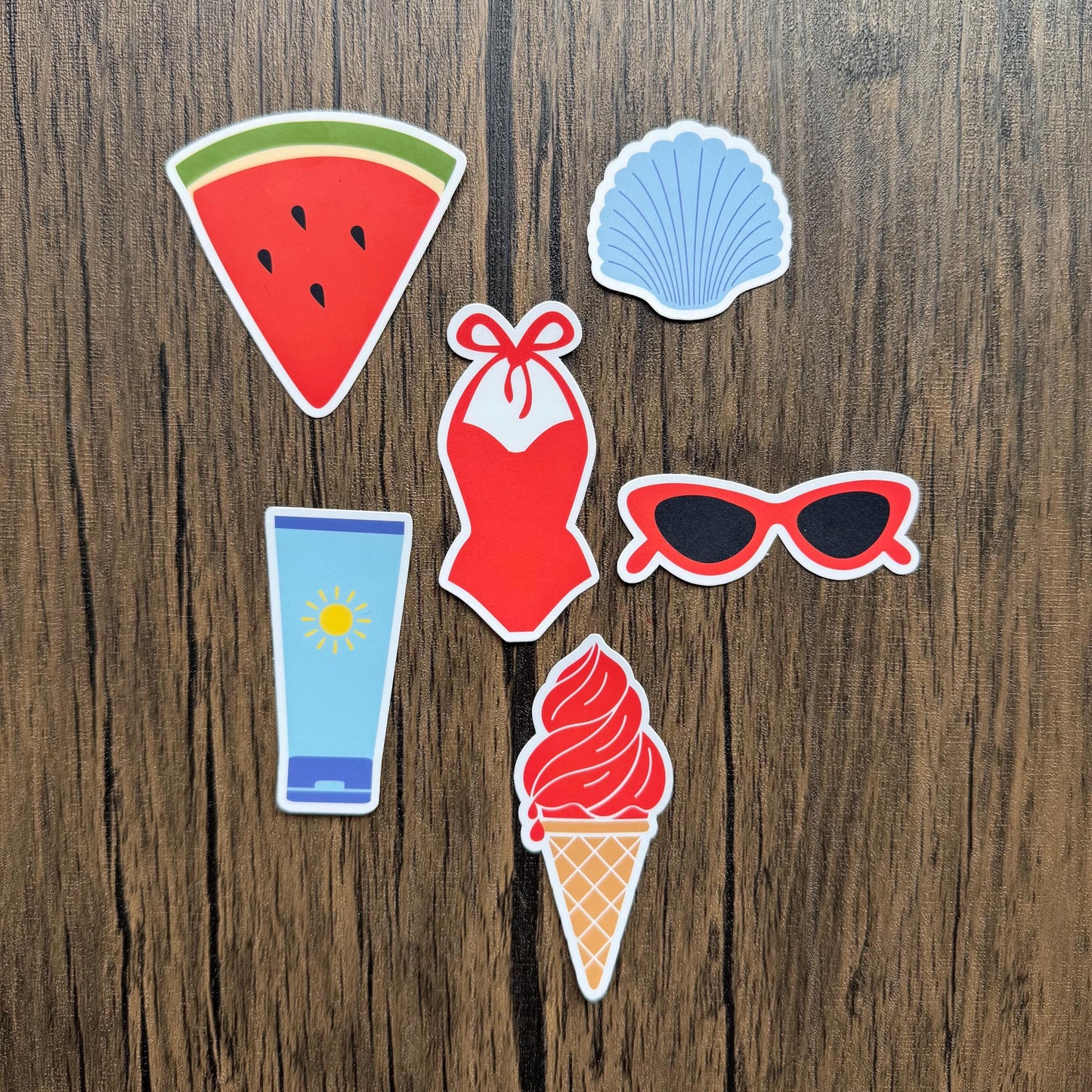 Red Bathing Suit Sticker| Coastal Beach Decal| Journal Sticker| Summer Decals| Planner Decals| Beach Babe Sticker| Clothing Stickers