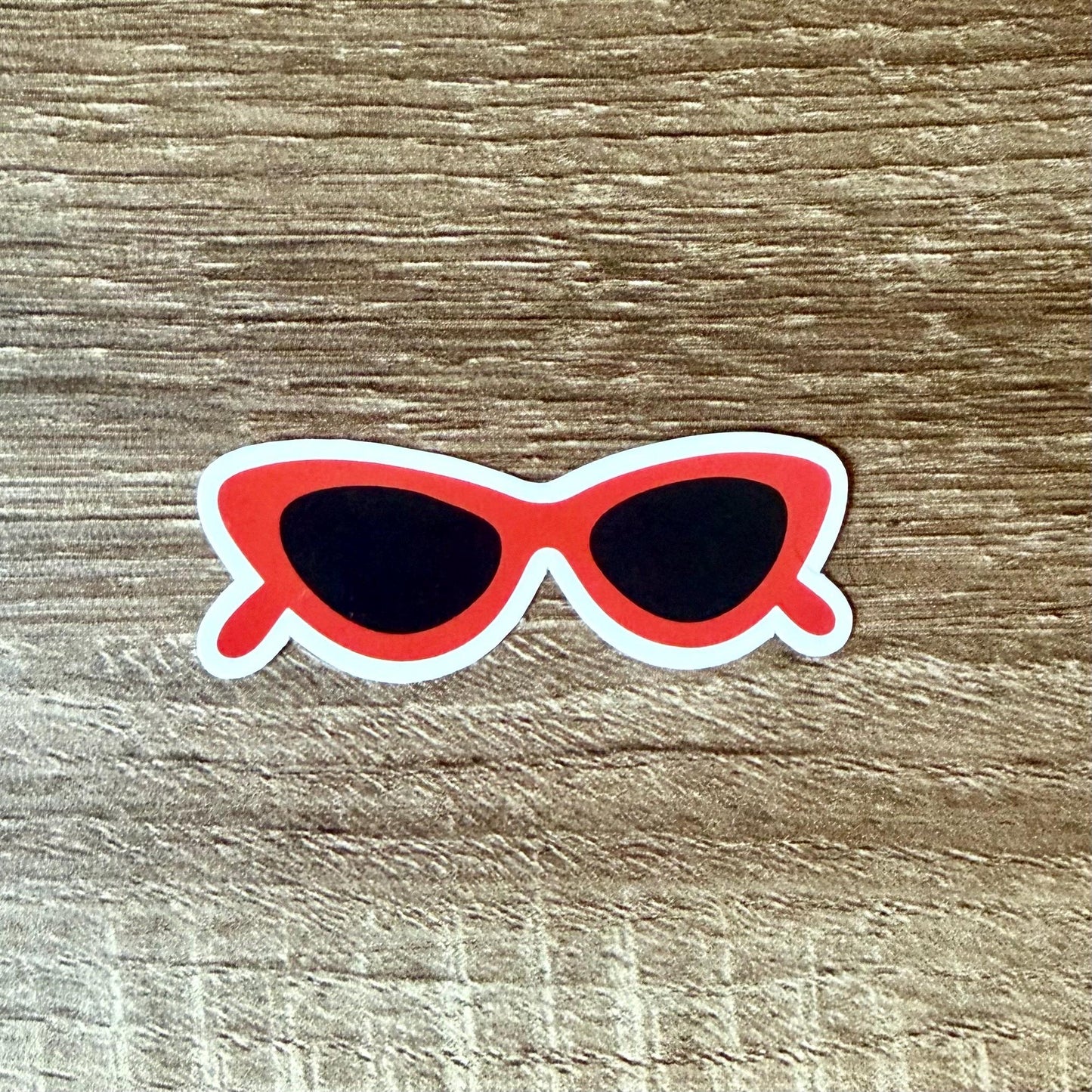 Red Sunglasses Sticker| Coastal Beach Decal| Journal Sticker| Summer Decals| Planner Decals| Beach Babe Sticker| Sunglasses Decal
