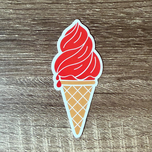 Soft Serve Ice Cream Cone Sticker