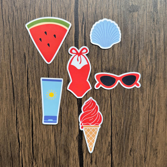 Summer Beach Sticker Set