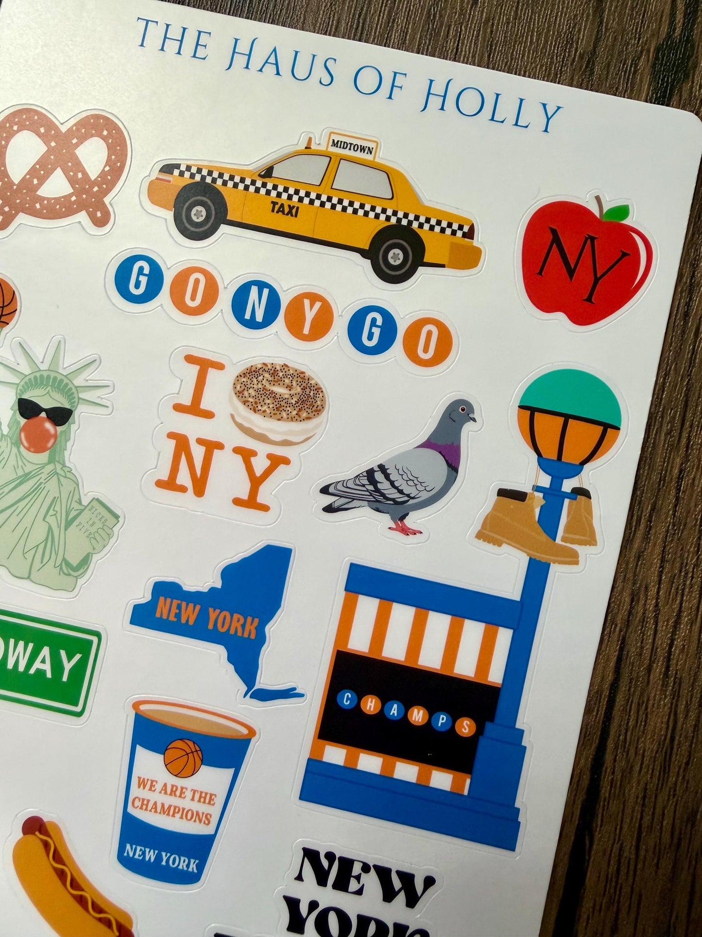 New York Basketball Sticker Sheet