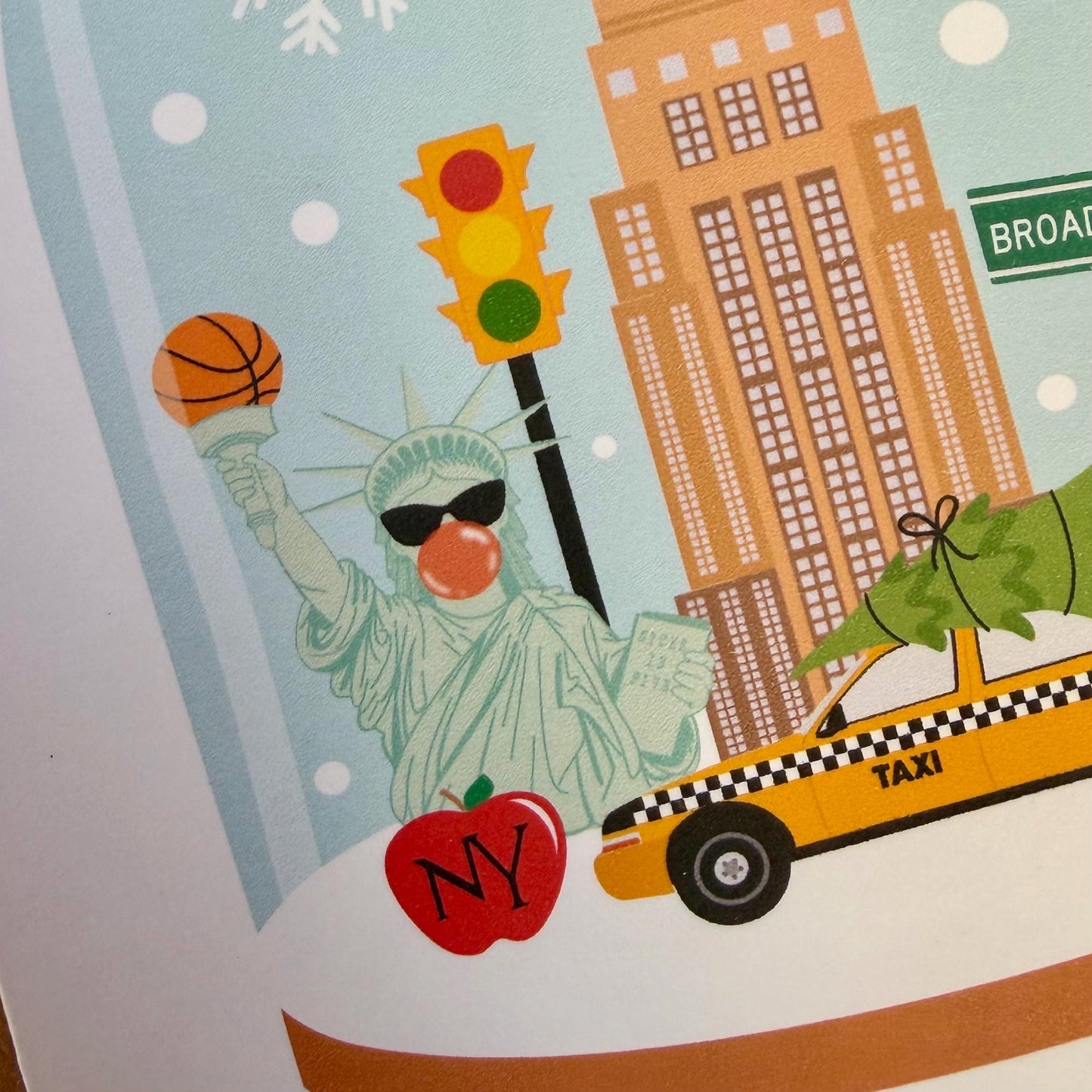 Warm Wishes From New York Card| NY Snow Globe Card|  New York Christmas Card