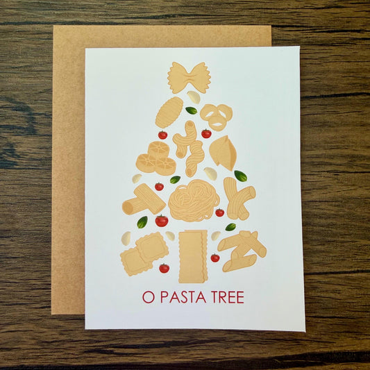O Pasta Tree Christmas Card