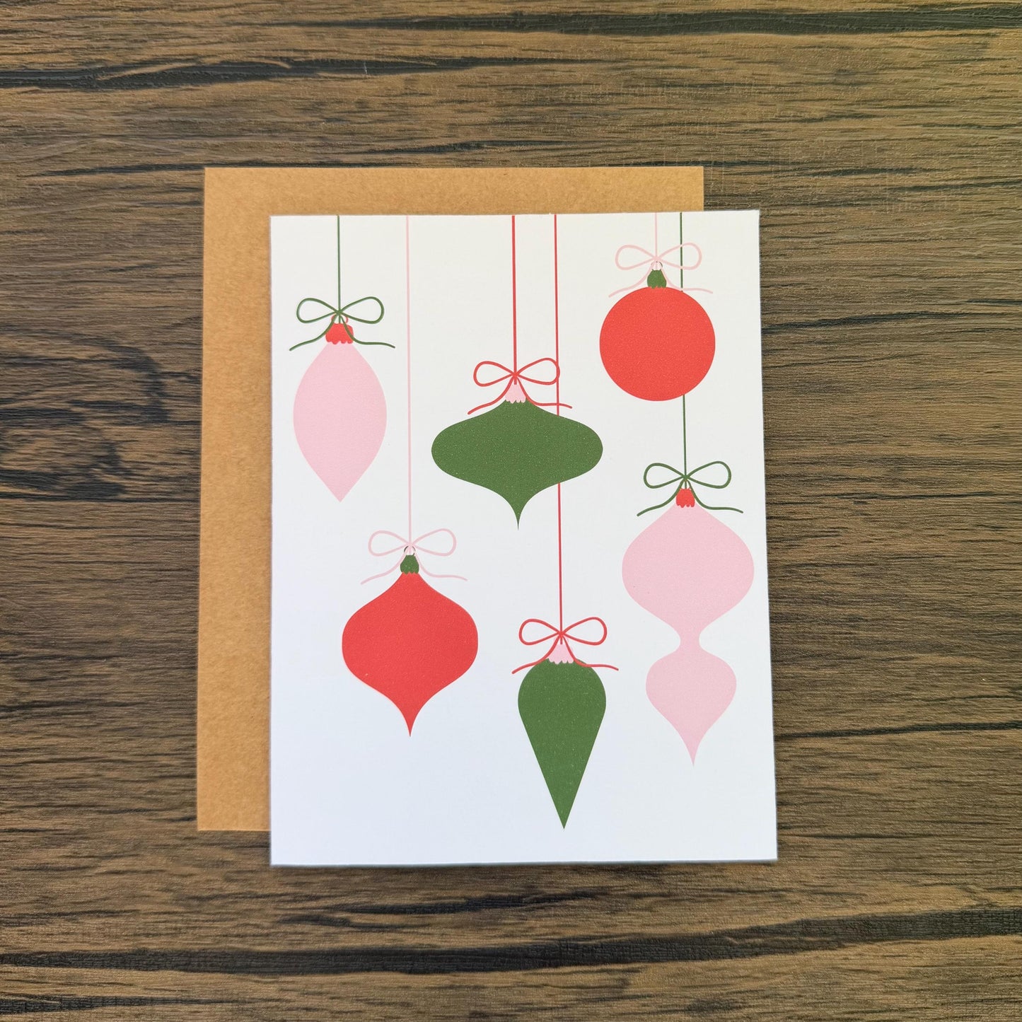 Retro Ornaments Christmas Card