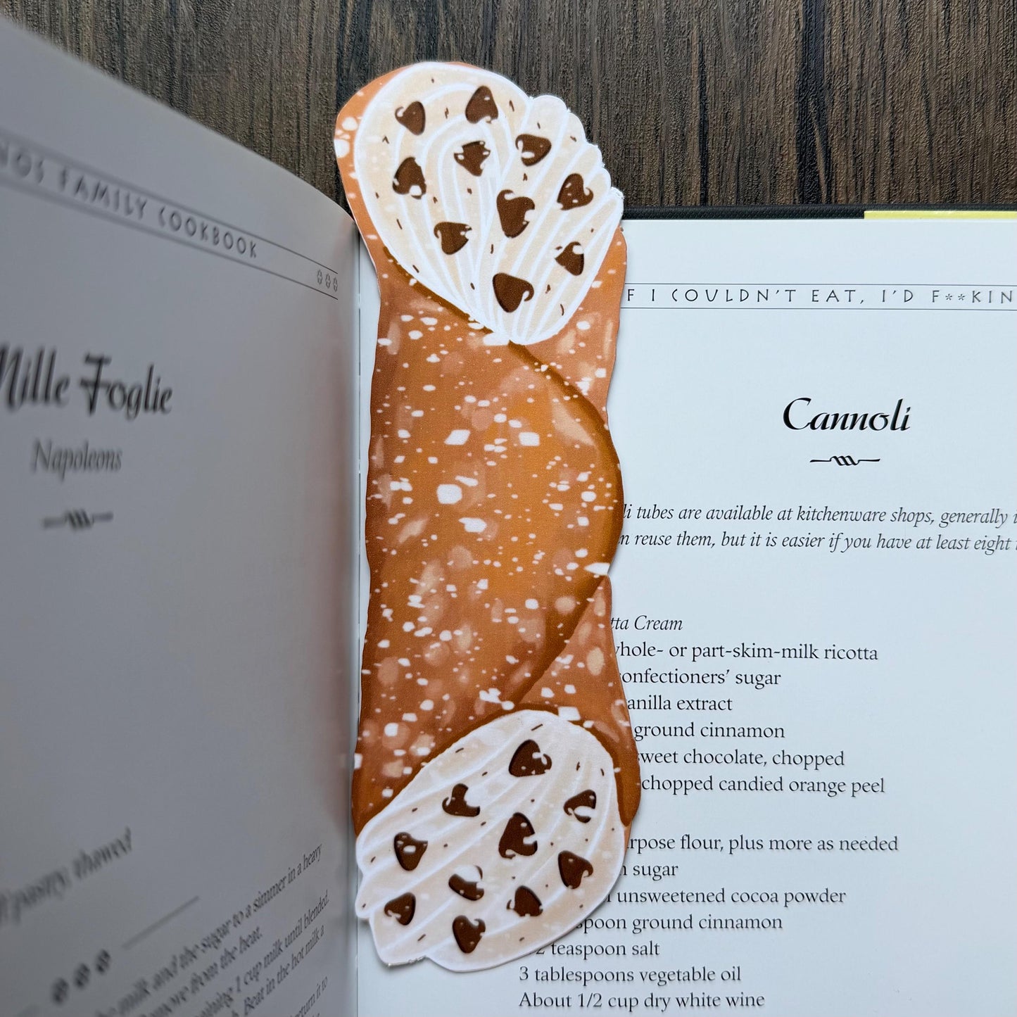 Cannoli Bookmark Laminated