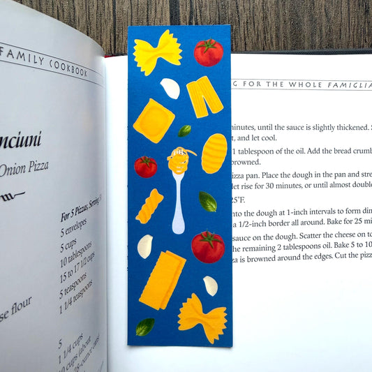 Italian Pasta Bookmark Laminated