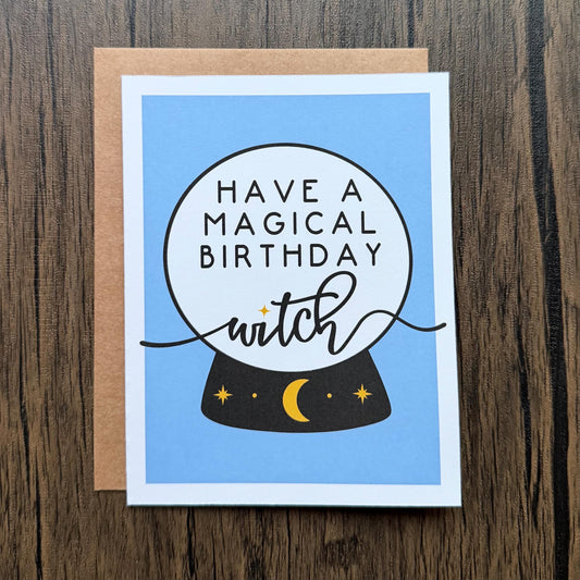 Have A Magical Birthday Witch Card