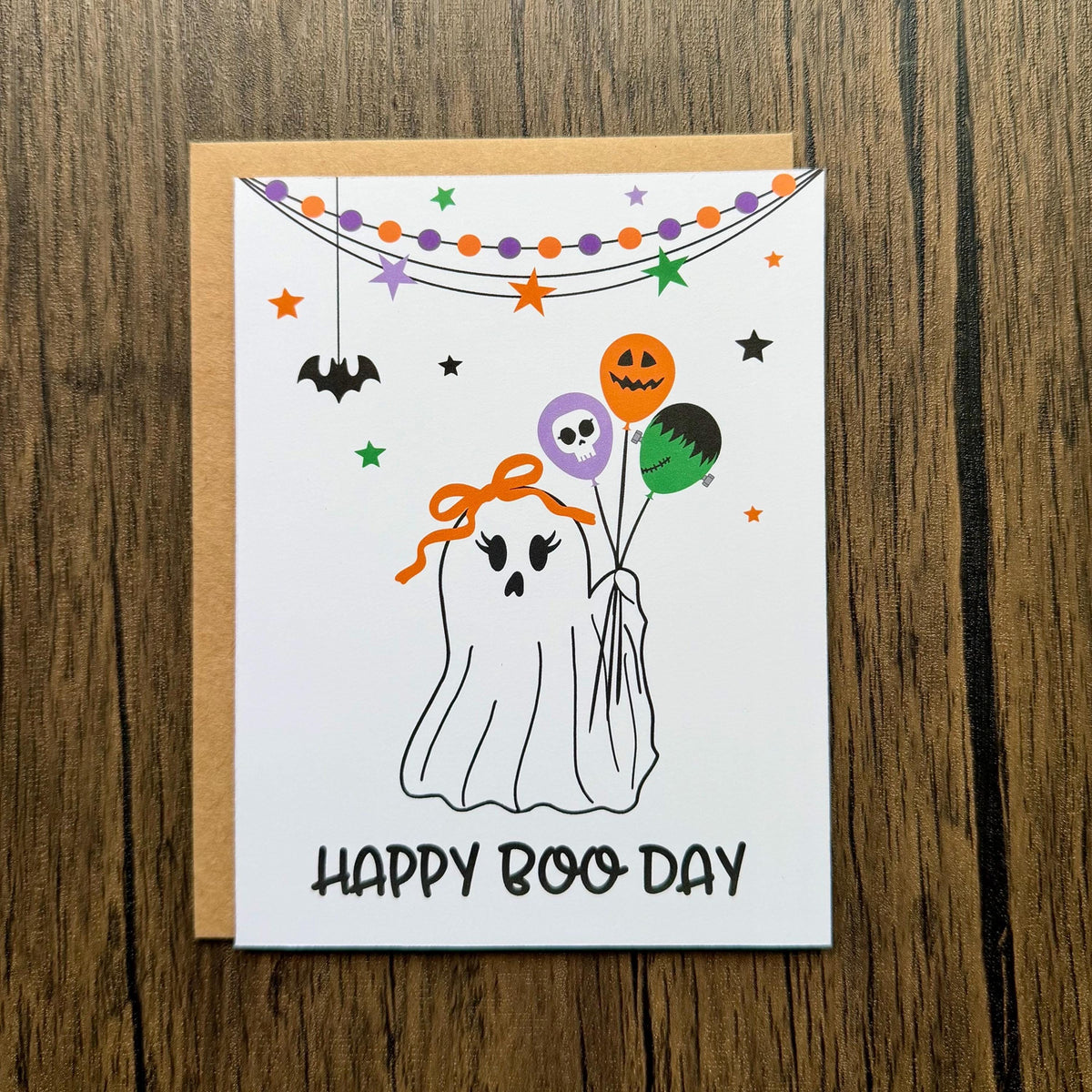 Happy Boo Day Ghost Birthday Card