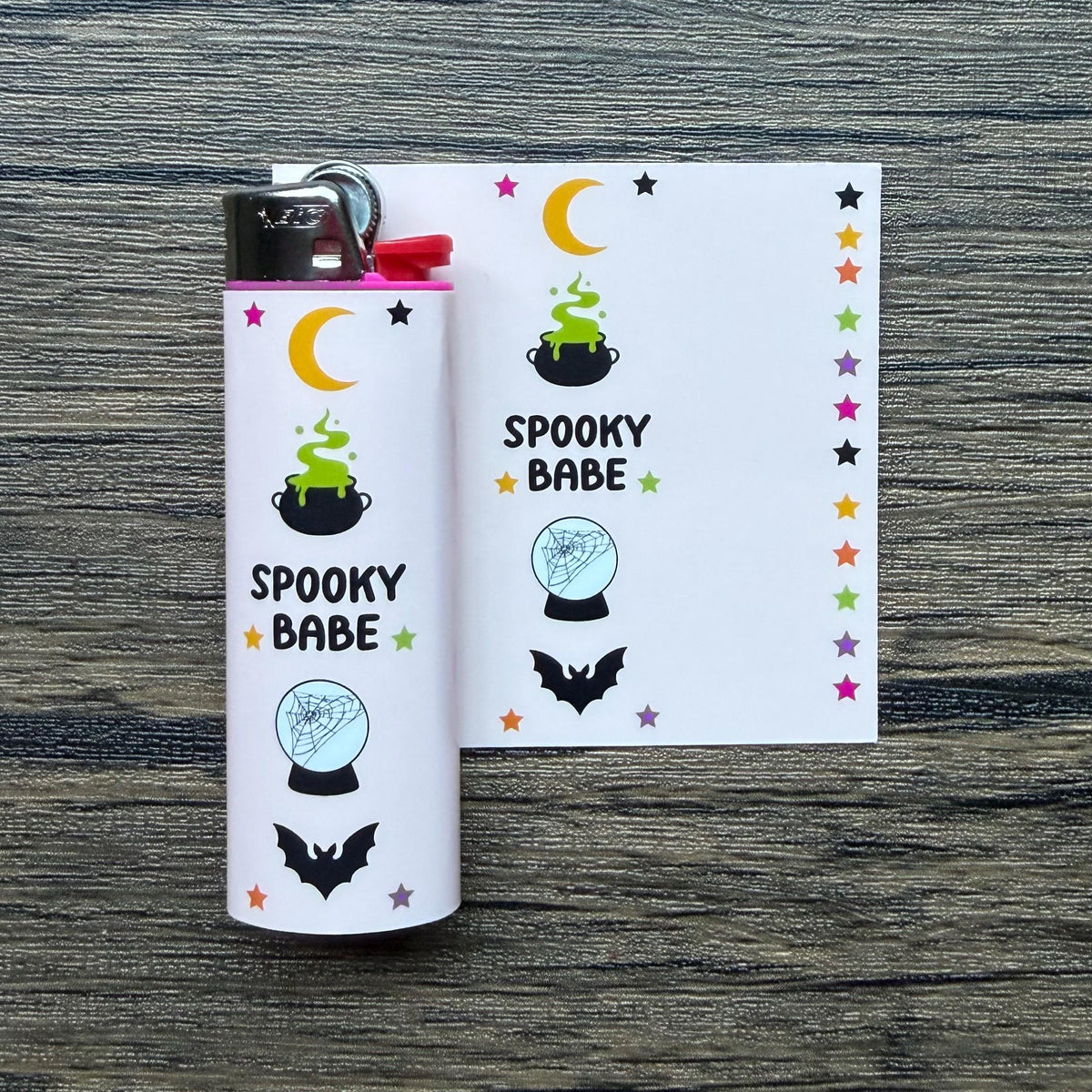 Spooky Babe Halloween Lighter Sticker