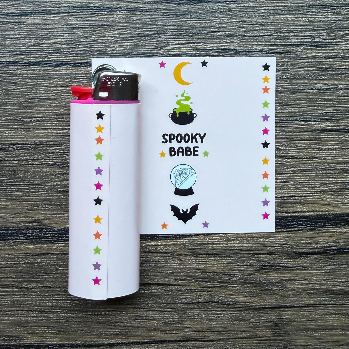Spooky Babe Halloween Lighter Sticker