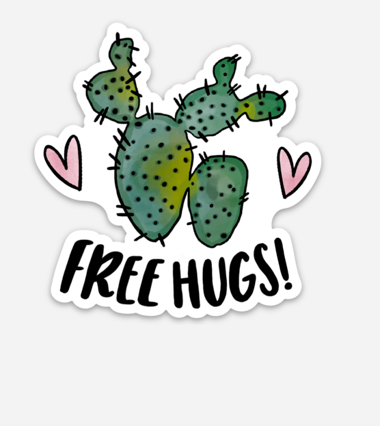 FREE HUGS STICKER