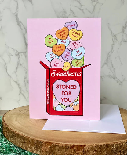 CANDY HEARTS GREETING CARD
