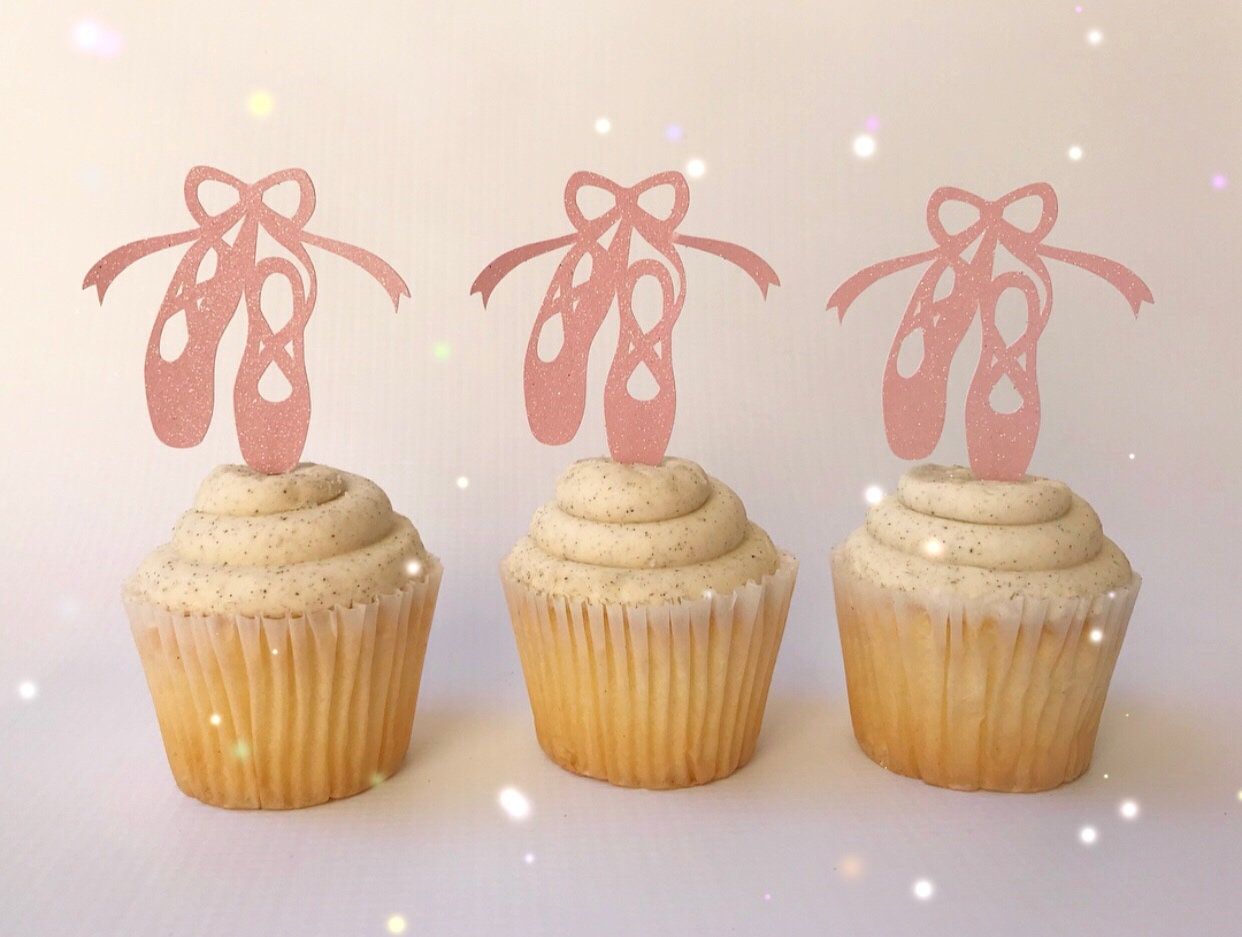 BALLET SHOE CUPCAKE TOPPERS