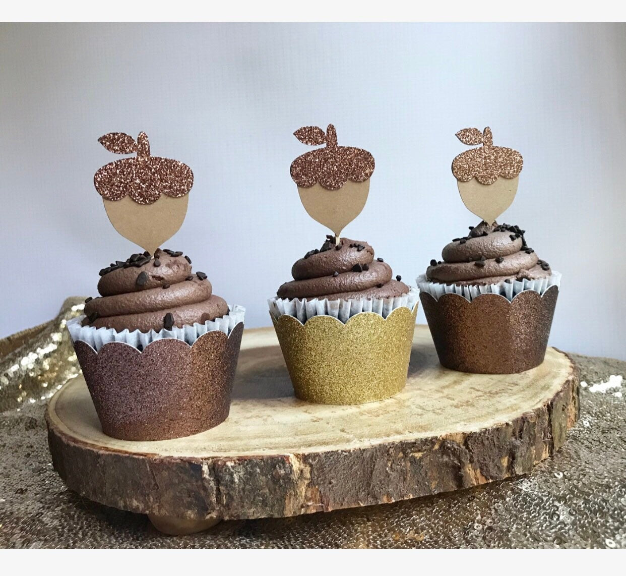 ACORN CUPCAKE TOPPERS