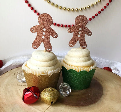 GINGERBREAD CUPCAKE TOPPERS