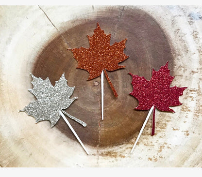 LEAF CUPCAKE TOPPERS