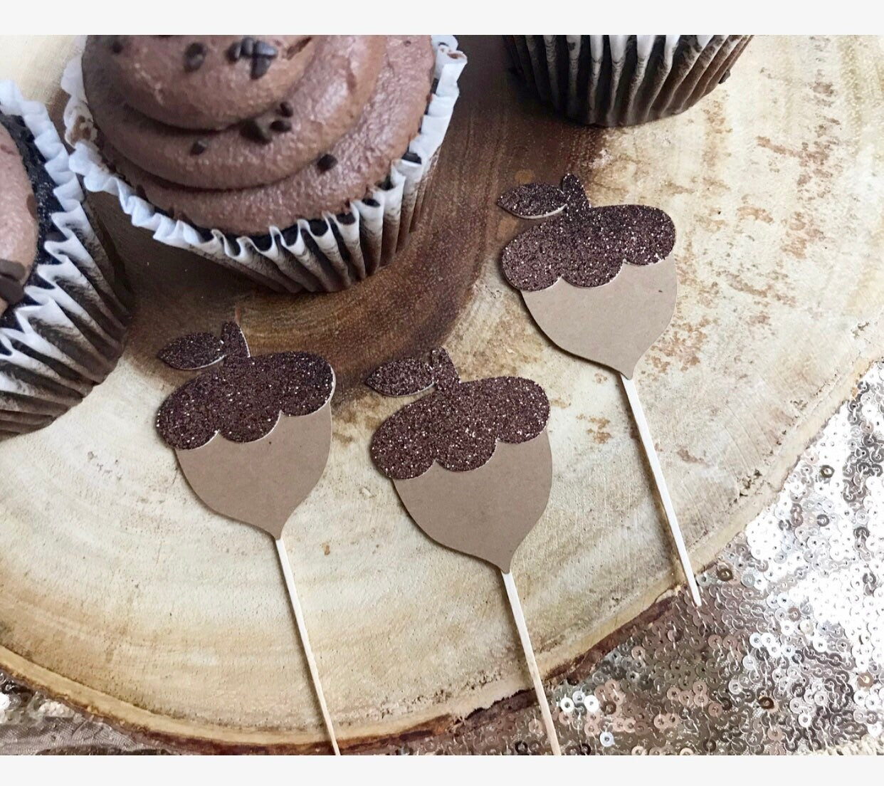 ACORN CUPCAKE TOPPERS