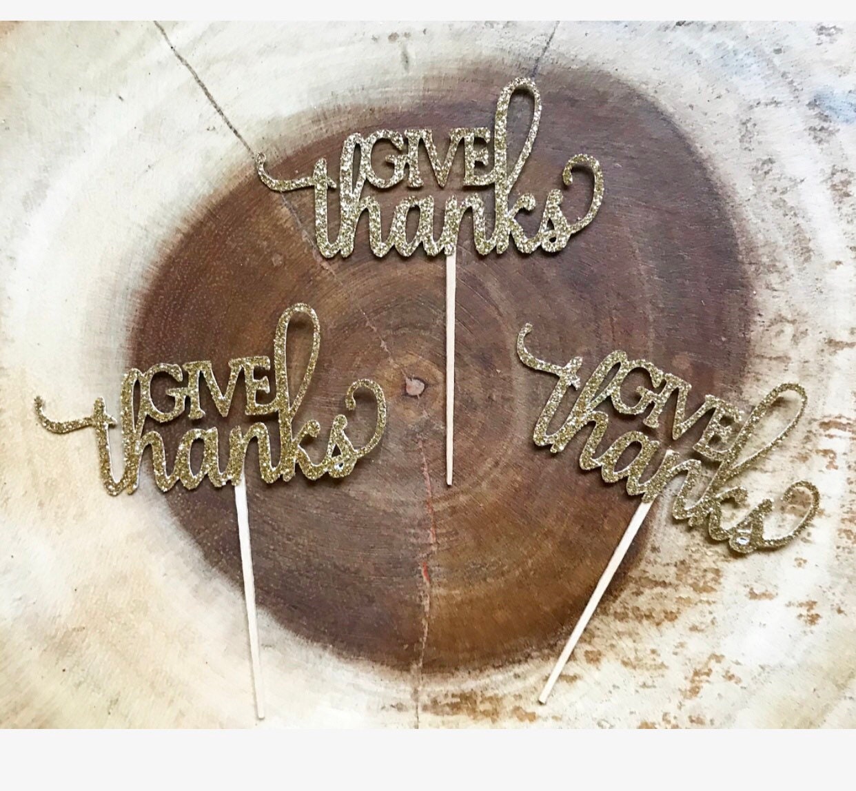 GIVE THANKS CUPCAKE TOPPERS