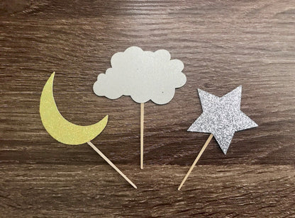 MOON STAR CLOUD CUPCAKE TOPPERS