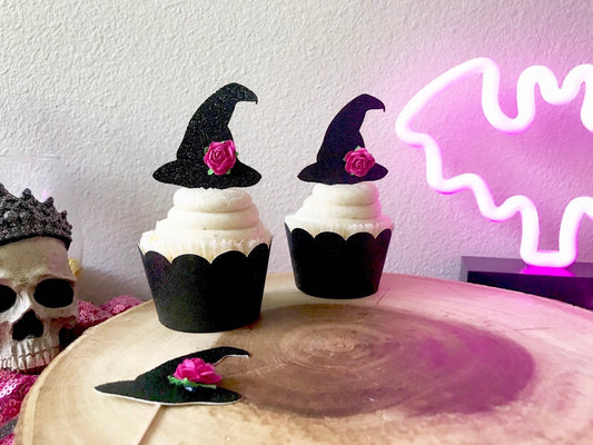 WITCH HAT CUPCAKE TOPPERS