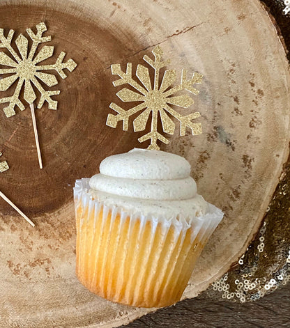 SNOWFLAKE CUPCAKE TOPPERS