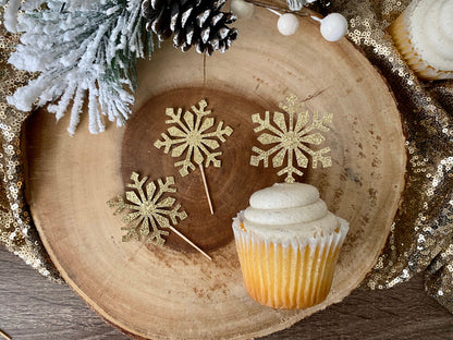 SNOWFLAKE CUPCAKE TOPPERS