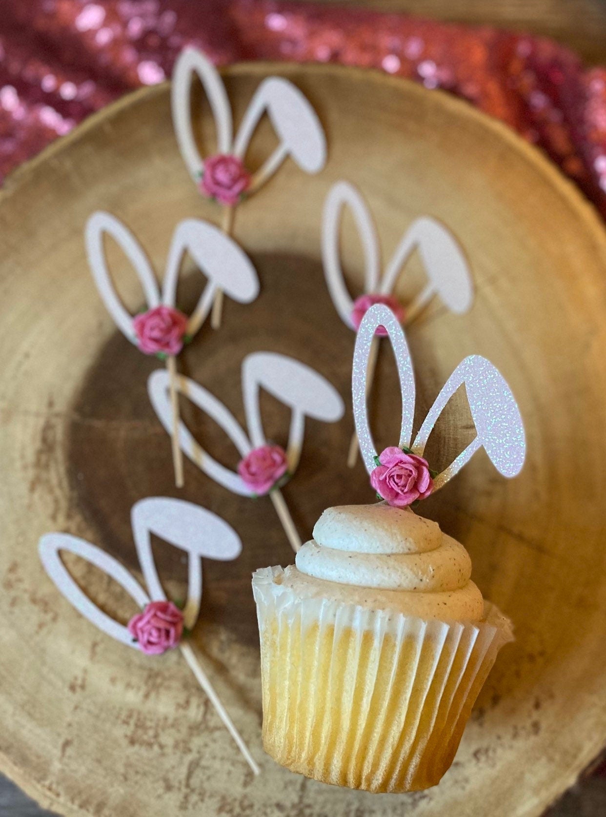 BUNNY EAR CUPCAKE TOPPERS