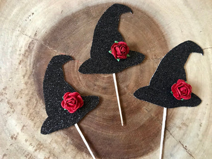 WITCH HAT CUPCAKE TOPPERS