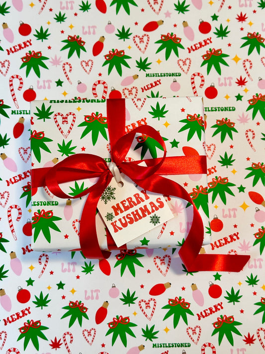 MISTLESTONED WRAPPING PAPER