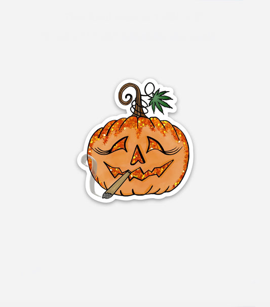 SMOKING PUMPKIN STICKER