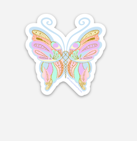 PASTEL BUTTERFLY STICKER